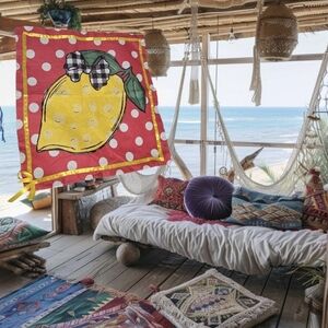 Lemon Outdoor Decor RV Beach Sun Room Trailer Tent Decorations Indoor Kitchen